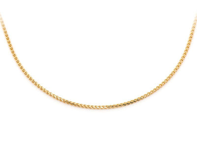 1mm 14K Gold Franco Chain (White or Yellow or Rose) - from 16 to 24 Inches