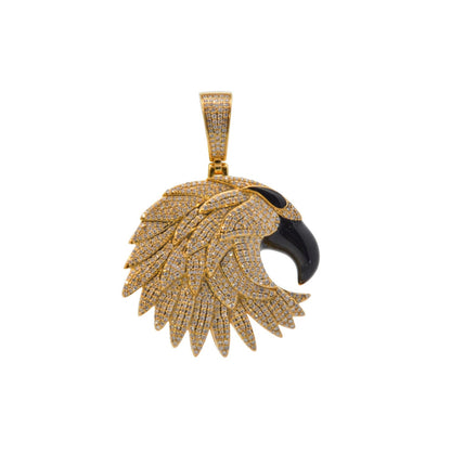 10K Yellow Gold Diamond Pendant For Men