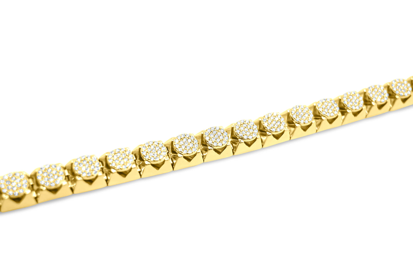 9mm 10K Gold Diamond Bracelet