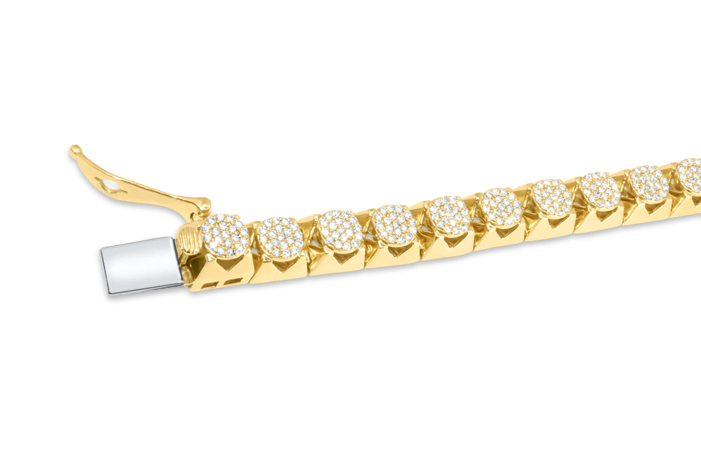 9mm 10K Gold Diamond Bracelet