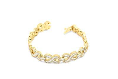 Infinity Diamond Bracelet (9.75CTW) in 10K Gold - 13mm