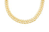 Plate Diamond Cuban Link Chain (1.50CT) in 925 Sterling Silver Gold - 12.5mm (20 inches)