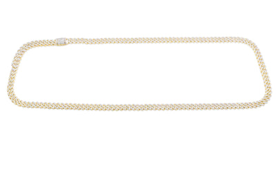 Iced Out Diamond Miami Cuban Link Chain (8.25CT) in 10K Gold - 6mm (22 Inches)