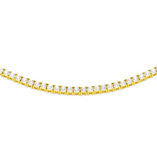 3mm 10K Gold Diamond Tennis Chain