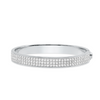 Iced Out Diamond Bangle in 14K White Gold - 8.5mm