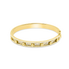 Baguette DiamondTennis Bangle in 10K Yellow Gold - 7.5mm