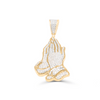Praying Hands Bling Diamond Pendant (1.50CT) in 10K Gold