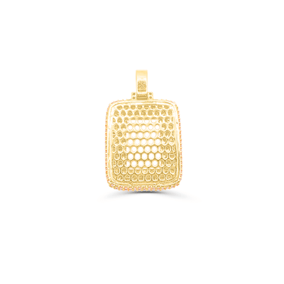 Rectangular Shape Baguette Custom Diamond Memory Pendant (4.50CT) in 10K Gold