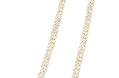 Iced Out Diamond Miami Cuban Link Chain (8.25CT) in 10K Gold - 6mm (22 Inches)