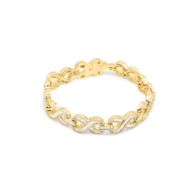 Infinity Diamond Bracelet (9.75CTW) in 10K Gold - 13mm