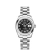 Rolex Datejust 31mm Stainless Steel Concentric Circle Black Dial Oyster Watch 178240