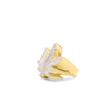 Maple Leaf Baguette Diamond Cluster Men's Pinky Ring (3.50CT) in 10K Gold - Size 7 to 12