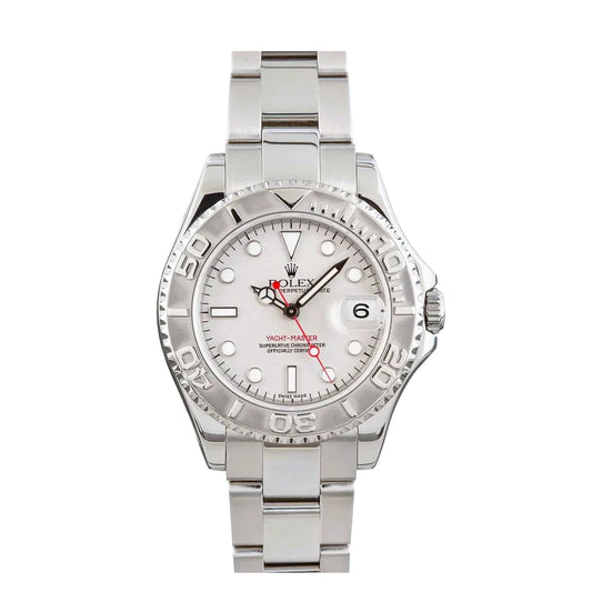Rolex Yacht-Master 29mm Platinum Dial & Bezel Stainless Steel Watch 169622